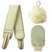 Cabilock 1 Set Loofah Sponge Exfoliator Exfoliating Loofah Towel Shower Balls Exfoliating Mitt Loofah Back Sponge Bath Wash Towel Bathing Gloves Massage Bath Cloth Body Pull Back Strip Light Green