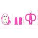 Matchstick Monkey Antimicrobial Teething Starter Set - Pink Monkey Set for Babies 3 Months+ | Includes Flat Face Teether, Animal Teether, and Finger Toothbrushes - Buy Online on SooperMarket.com