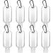 Ulife mall portable travel bottles set (8 pieces) 30 ml of empty flip-cap bottle Sleeping-safe refillable plastic vials with a carabiner keychain travel container for hand disinfectants 8 pieces-black