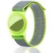 Dingfeiyu Airtag Wristband for Kids Adult Apple Airtag Waterproof Bracelet Adjustable Anti Lost Airtag Wristband Nylon for Toddler Child and Men Women (chartreuse)