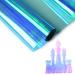 Rainbow Glossy Clear Film for Resin Fillers, Iridescent Cellophane Wrapping Paper Wrap Roll Colorful for Resin Decorative Jewelry Making, Home Dec, Crafts Decoration Supplies Blue