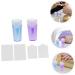 AOKWAWALIY 2 Sets Nail Stamp Nail Kits Girl Nail Art Printing Accessory Nail Art Stencils Nail Accessories Nail Pattern Printing Stamper Silica Gel Scraping Board Fully Transparent 6.5X3X3CM Purple Blue - Buy Online on SooperMarket.com