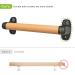 SELEWARE 12 Wood Handle Playground Safety Grab Bar - Indoor Outdoor Solid Beech Wood Handrail w/ Plastic Brackets - Buy Online on SooperMarket.com