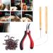 Buy FILFEEL Hair Extension Kit - 100PCS Dark Brown Silicone Beads Microrings Hook Needle Pull Loop & Plier Tool for Seamless Extensions - Buy Online on SooperMarket.com