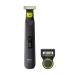 Philips Norelco OneBlade Pro Hybrid Electric Trimmer and Shaver, Black, 2 Piece, QP6530/70