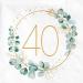 40th birthday decoration napkins 40 pieces of napkins eucalyptus birthday napkins gold green paper napkins for 40th birthday man woman birthday party jiaju for decoration 40th birthday napkins
