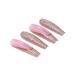 Brishow Long Gold Glitter Press-On Nails - 24 Ballerina Acrylic Pink False Nails for Women & Girls | Premium Quality Artificial Nails - Buy Online on SooperMarket.com