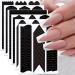 6 Pcs French Manicure Edge Stickers - Wavy Line 3D Self-Adhesive Nail Art Templates for DIY Designer Nails - V-Shaped Stencils and Fringe Decals - Buy Online on SooperMarket.com