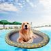 Pet Float Raft Puppies Swimming Floating Raft Pet Dog Cat Pool Float Inflatable Bed Beach Toy for Dogs Ring Raft Float for Pet Gray - Buy Online on SooperMarket.com