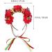 Minkissy Halloween Flower Headband Mexican Rose Flower Crown Skull Headpiece dia de los muertos Flower Crown (Red) - Buy Online on SooperMarket.com