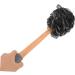 Charcoal Bath Ball & Long Handle Shower Sponge - Exfoliating Body Scrubber for Women & Adults | Skin Cleaning Essentials - Buy Online on SooperMarket.com