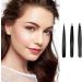 3pcs Stainless Steel Precision Eyebrow Tweezers Set with Storage Bag - Perfect for Plucking, Ingrown Hair and Facial Hair Removal - Buy Online on SooperMarket.com