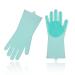VGO ... 1 pair of dishwasher cleaning sponge gloves reusable silicone brush scrubber gloves heat-resistant (Si2142) L (1-pack) pink+blue Si2142