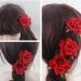 4PCS Small Red Rose Flower Hair Clips - Bridal Hair Pins for Women and Girls - Buy Online on SooperMarket.com