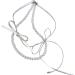 OralGos Elegant Adjustable Double Layer Choker Necklace - Stylish Silver Leather Bow Chain Jewelry for Women & Girls - Buy Online on SooperMarket.com