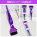 NOLITOY Makeup Foundation & Concealer Brush Set | Flat Top & Eye Shadow Brushes with Spoon for Liquid Blending - Purple - Buy Online on SooperMarket.com