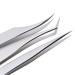 Premium Eyelash Extension Tweezers Set - 3-Part Silver Dolphin Tool for Perfect Fans - Buy Online on SooperMarket.com