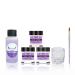 Anself Acrylic Nail Kit Acrylic Powder & Liquid Set with Nail Brush 3 Colors Nail Powder Kit for Beginners Nail Art DIY Nail Beauty Tools