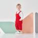 Volunboy Unisex Baby Cotton Dungarees | Toddler Corduroy Striped Overalls 2-3 Years Red - Buy Online on SooperMarket.com
