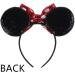 Mouse Ears Bow Headbands Shiny Bows Glitter Party Decoration Cosplay Costume for Kids Girls Women Princess Party Decorations Cosplay (Black+Red)) 3 - Buy Online on SooperMarket.com