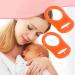 Silicone Dummy Clips Adapter - 2 Pcs Button Ring Pacifier Clip Adapter - Orange - Buy Online on SooperMarket.com