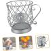capsule coffee storage creamer container coffee espresso Fruit Storage Basket concentrate Fruit tray 20x19cm Silver - Buy Online on SooperMarket.com