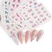 CHANGAR Flower Nail Art Stickers Decals - 55 Sheets Colorful Spring Floral Water Transfer Sticker for Manicure - Buy Online on SooperMarket.com