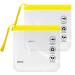 ECOHUB Airport Security Liquids Bags EVA Airport Liquid Bag 20 x 20cm Airline Approved Clear Travel Toiletry Bag for Women Men Zip Lock Bags with Strap for Travel (2 pcs Yellow) Yellow With Carrying Handle