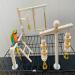 PINVNBY Bird Playground Parrot Play Gym Parakeet Cage Play Stand Wooden Perches Playpen Ladders Conure Chewing Climbing Swing Toy Birdcage Accessories for Small Cockatoo Cockatiel Lovebirds Budgie - Buy Online on SooperMarket.com