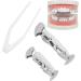 Shop Hip-Hop Teeth Set | Reusable Silver Costume Accessories for Men & Women - Perfect for Halloween & Parties! - Buy Online on SooperMarket.com