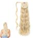 prinfantasy Long Ponytail Extension Wavy Wrap Around Hair Extensions Pony Tail Soft Synthetic Hairpiece for Women MW138 GBMW138 24 inch