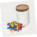 Alipis 2pcs Glass Jar Cereal Container Candy Jar Canisters Household Dried Food Container Household Storage Jar Candy Container Storage Accessory Snack Holder Cereals Wood Tea - Buy Online on SooperMarket.com