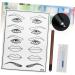 Mikinona Practice Skin Kit White Practice Eyebrow Semi-permanent Mouth Skin Eye Single Kit Microblading End and Pen - Buy Online on SooperMarket.com