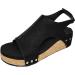 Foldap Women's Platform Wedge Sandals - Espadrille Slip-On Summer Slides | Casual Walking Shoes - Buy Online on SooperMarket.com