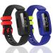 Silicone Bands for Fitbit Ace 3,Waterproof Soft Replacement Bands for Ace 3 Bands for Kids Boys Girls Bracelet Accessories Sports Band for Fitbit Ace 3 Activity Tracker (Black Blue)