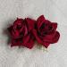 Rose Hair Clip Comb for Women - Burgundy Flower Hairpin for Wedding, Brides, Girls - Dark Red Hair Accessory - Buy Online on SooperMarket.com
