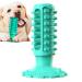 Shenrongtong dog toys teeth grinding conical and denting toothing forted for puppies |Dog health needs for veterinary clinic at home animal shop animal shelter Classic sound dog toothbrush (Lake Blue)