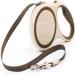 Hycyyfc roller linen 3/5m dog leash for small & large dogs dog leash extendable with a comfortable handle puppy cat belt leash roller leash pull-out robust training line adjustable brown 3m