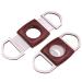 amropi Cigar Cutter Guillotine Stainless Steel Mahogany Wood Cigar Clippers in Gift Pouch 2 Pack (Silver Red x 2)