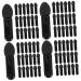 Healeved 400 Pcs Mini Eyeshadow Swab Eyelash Spoolie Eyeshadow Lip Balm Brush Black Plastic