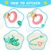 Vicloon Baby Dummy Clips 5 Pcs - BPA Free Soother Pacifier Chain Holder for Teether Toy - Green - Buy Online on SooperMarket.com