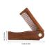 Natural Wooden Beard Comb for Men - Folded Mustache & Beard Brush | Antistatic Pocket Beard Care Tool - Buy Online on SooperMarket.com