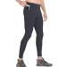 PIQIDIG Men's Workout Leggings Yoga Pants with Pockets | XX-Large Dark Grey - Buy Online on SooperMarket.com