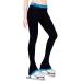 Figure Skating Practice Pants Leopard Turquoise Medium