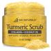 Exfoliating Body Scrub | Turmeric Body Scrub and Skin Exfoliator with Collagen and Coconut Oil | Gently Exfoliate Face Body Hand and Foot Scrub| Moisturizing Body SkinCare products by M3 Naturals