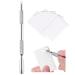 Makartt nail shaver spatula stainless steel nail push pusher nail shaver for manicure artificial nail remover nail shaver spatula set