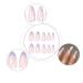 Luvadeyo 24 PCs Press On Nails - Medium Almond Fake Nails with Glue Purple Flower Designs for Women & Girls - Buy Online on SooperMarket.com
