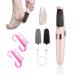 1 Piece Electric Foot Grinder Automatic Pedicure Tool Rechargeable Waterproof Hard Skin Remover with 2 Foot Grinders and 2 Cleaning Brushes for Calluses and Cracked Heels Foot Care