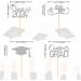 2024 Graduation Theme Cupcake Toppers Glitter Class of 2024 Graduation Cap Diploma Cupcake Picks - Set of 24 (Silver) - Buy Online on SooperMarket.com