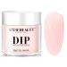 AZUREBEAUTY Dip Powder Translucent Sheer Pink Color 2Oz/56g, Basic Semi-transparent Clear Dipping Powder Crystal French Nail Art Starter Manicure Salon DIY at Home